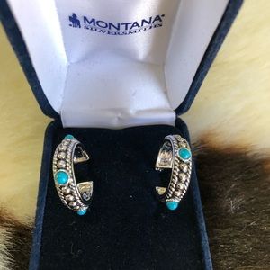 Montana Silversmiths turquoise silver earrings